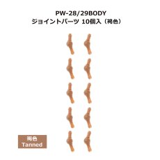 画像1: 六分の一男子図鑑　PW-28/29BODYジョイントパーツ10個入（褐色） (1)