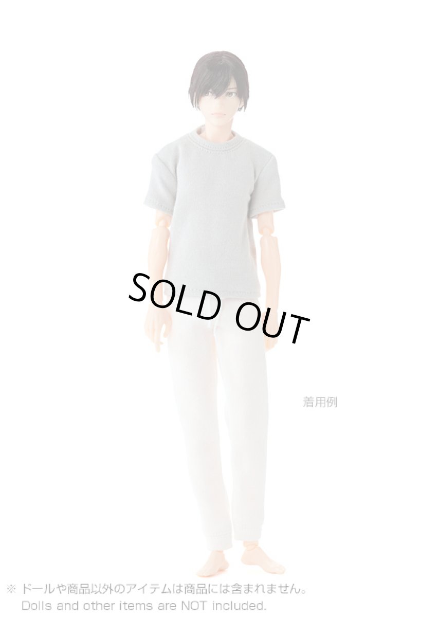 画像2: メンズスウェットパンツセット ホワイト (2)