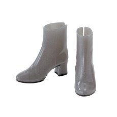 画像1: ショートブーツ シルバーラメ (1)