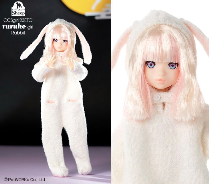 2022新生活 CCS 23干支 momoko petworks ヘッド 人形 新品 卯 BK